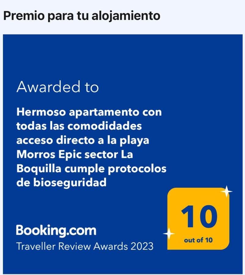 Hermoso Apartamento Con Todas Las Comodidades Acceso Directo A La Playa Morros Epic Sector La Boquilla Cumple Protocolos De Bioseguridad Cartagena 外观 照片